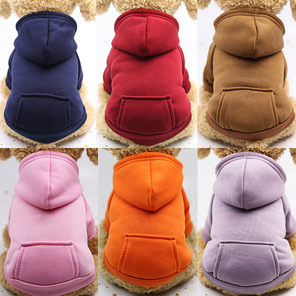Autumn and Winter Pocket Sweatshirt Double Legs Sports Style Multicolor Pet Dog Clothes