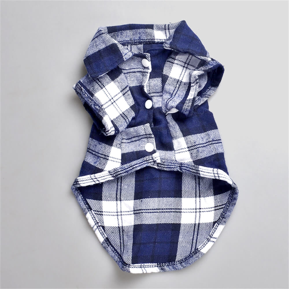 Camicia per Cani a Quadri Classica - Confortevole e alla Moda per Ogni Occasione