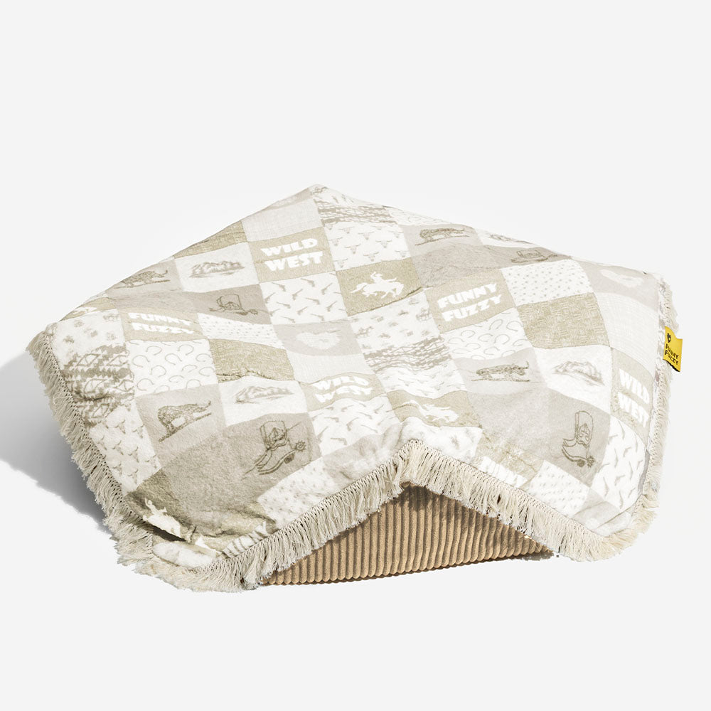 Letto per cani rotondo lavabile anti-graffio boho con pon pon - Hunter Night