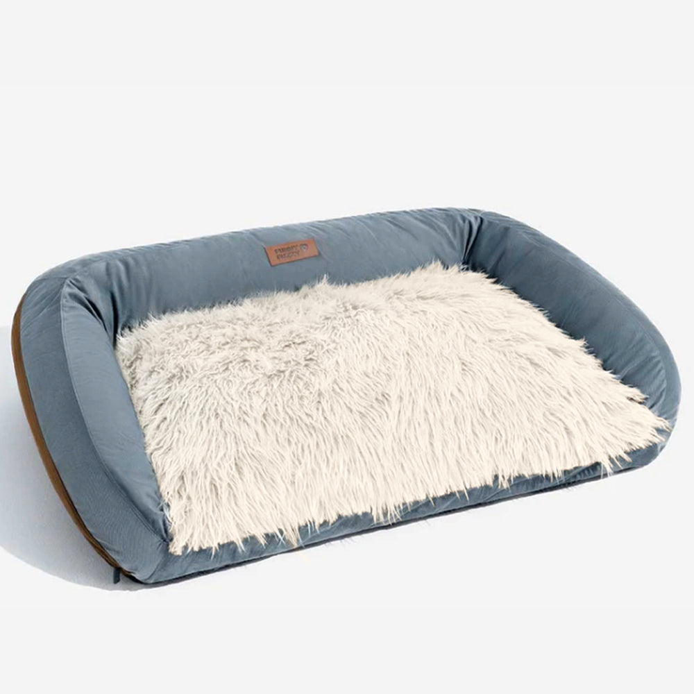 Grande letto per cani tipo divano, lavabile, soffice e accogliente, a forma di cuscino - Denim Cowboy