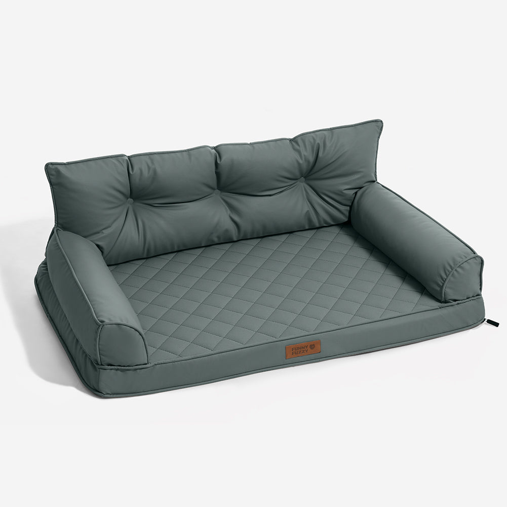 Letto per cani grande ortopedico pieghevole in finta pelle di lusso - CoreLounge