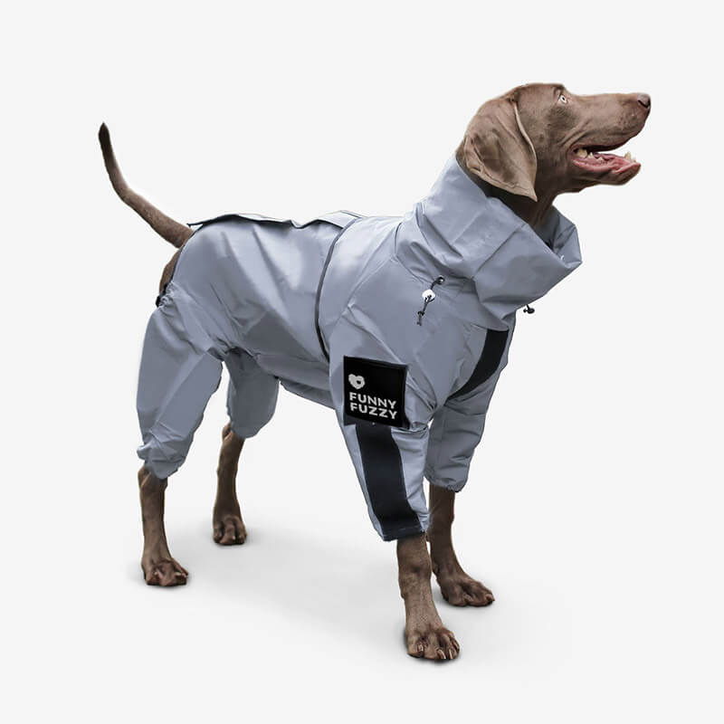 Cappotto antipioggia riflettente impermeabile per tutte le stagioni con accessori per cani