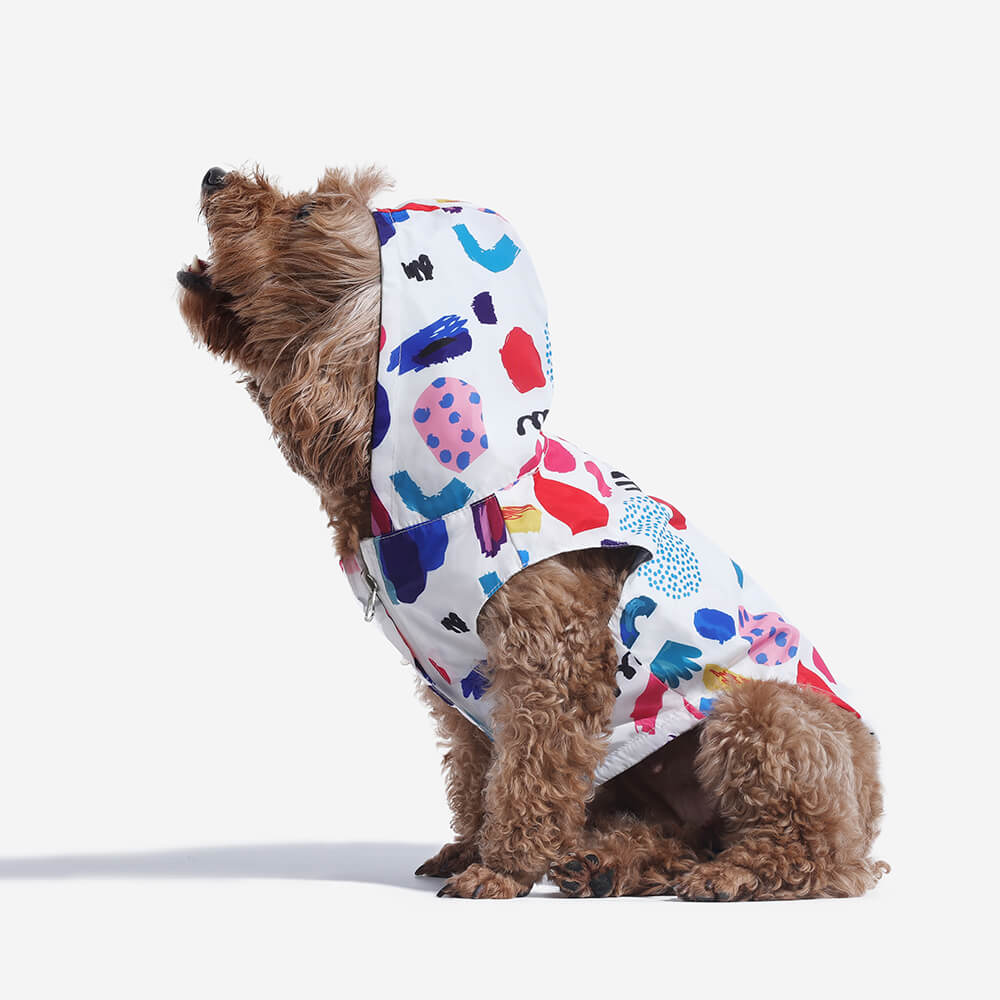 Cappotto impermeabile reversibile per cani - Graffiti e iridescente