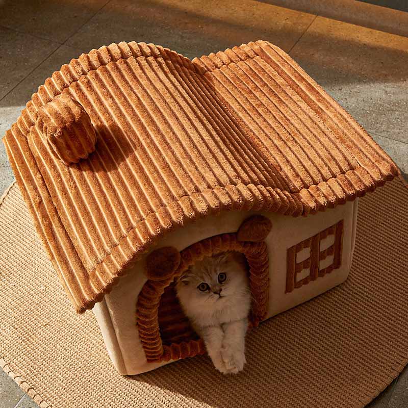 Lit pour chat semi-fermé House Design