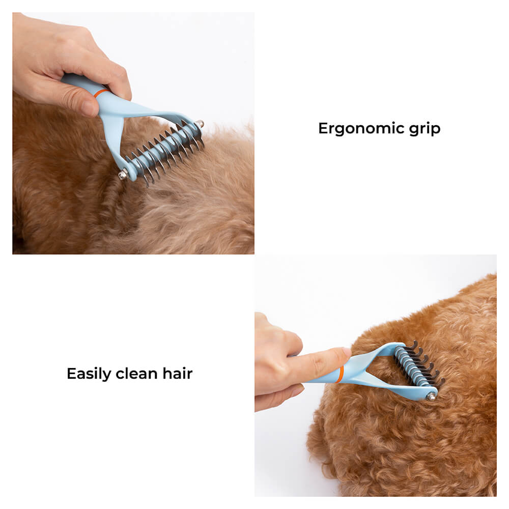 Ribbon Double Sided Blades Pet Safe Dematting Comb Rake