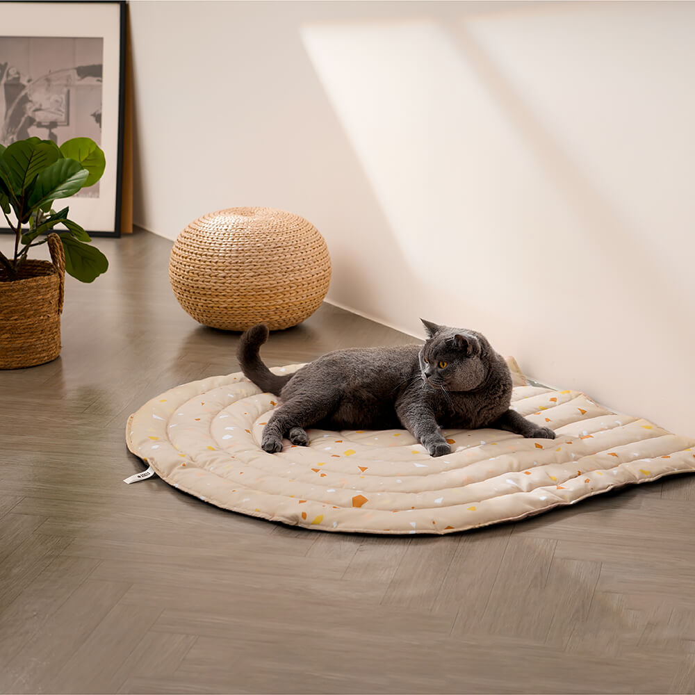 Coperta per cani con tappetino umano con motivi geometrici in terrazzo
