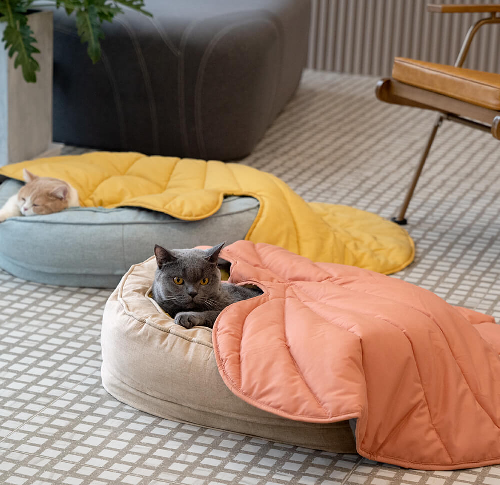 Couverture de chien de forme de feuille avec des cadeaux de luxe de chien de lit de chien de beignet