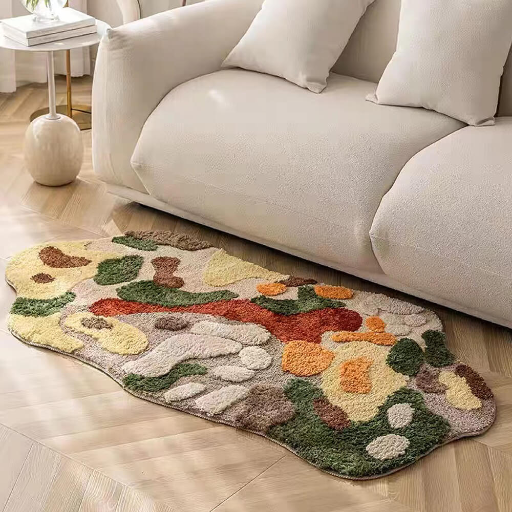 Tappeto di lusso in muschio, tappeto per animali domestici in lana trapuntata a mano